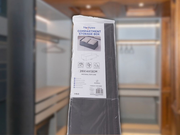 Organizador sujetador ropa interior calcetines ropa cajon armario gris