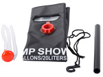 Solar heated camping shower 20l