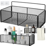 Cesta colgante organizador metálico estante colgante cocina negro