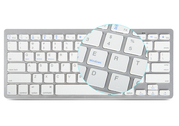 Klawiatura bezprzewodowa bluetooth do pc ipad mac mała slim niskoprofilowa
