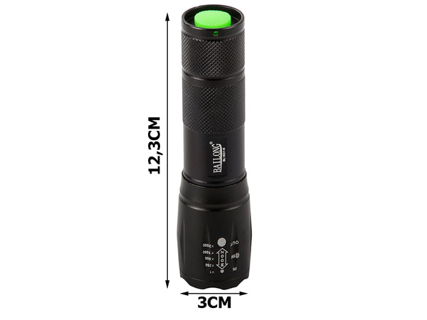 Linterna táctica bailong zoom cree led t6 q3 uv