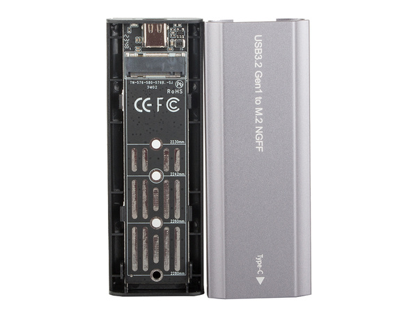 Škatla za adapter trdega diska m.2 sata ngff usb 3.1 usb typ-c 2230-2280mm