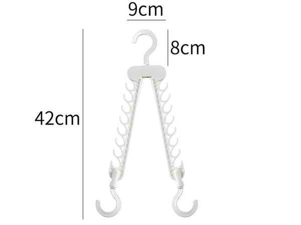 Percha de armario plegable organizador de ropa multifuncional 16 espacios