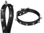 Tachonado collar de perro de cuero ecológico ajustable s