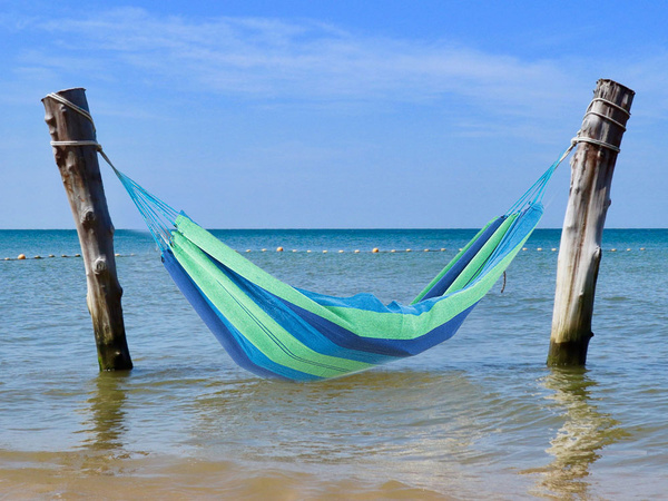 Garden hammock double xxl tourist striped cover 200 x 150 large