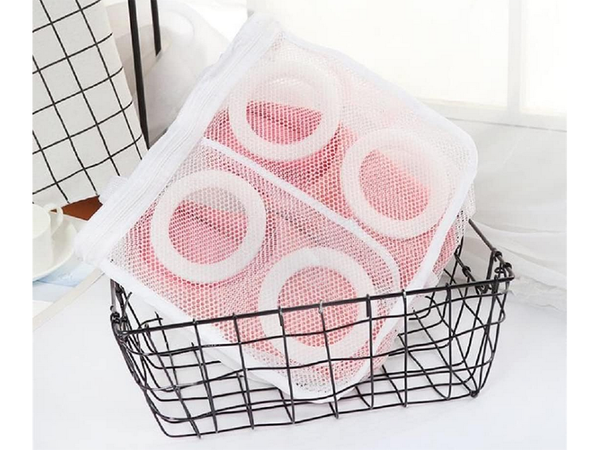 Pochette en filet pour le lavage des chaussures d'enfants avec fermeture à glissière spacieuse