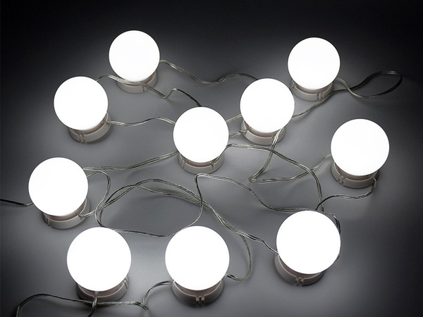 Led garderoobi laua peegli tuled meigikomplekt 10tk