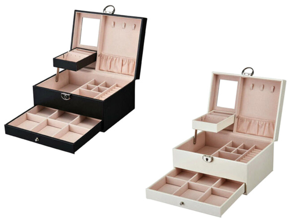 Boîte à bijoux boîte organisatrice miroir