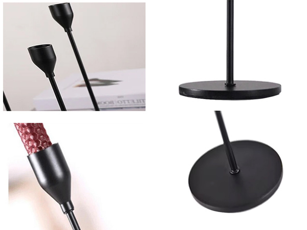 Žvakidės laikikliai glamour metalinis rinkinys dekoratyvinis stalo rinkinys 3 vnt.