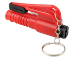 Life safety hammer key ring knife