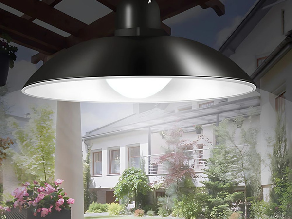 Solární led venkovní závěsná lampa s dálkovým ovládáním soumrakový senzor