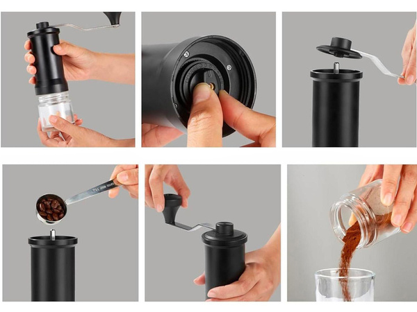 Râșniță manuală pentru măcinarea boabelor de cafea nuci ierburi sare espresso puternic