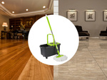 Mopa rotatoria rotary 360 cubo dispensador juego 2x estropajos microfibra