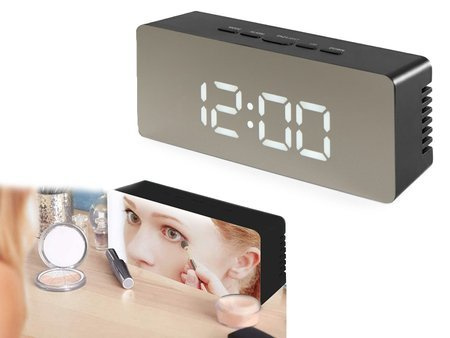 Led alarm clock led timer led mirror alarm date 4in1