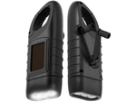 DYNAMO SOLAR TORCH 3 LED KINETIC HAND CRANK CLIP