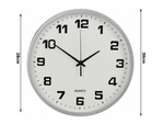 Wall clock large non-touching silent 30 cm round second hand