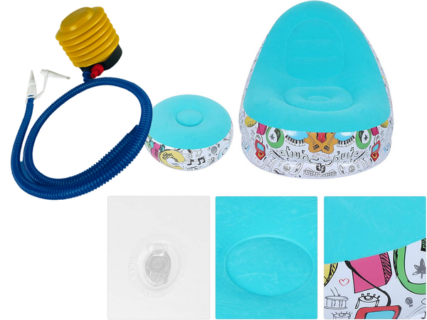 Grădină fotoliu lounger gonflabil plajă pouf footrest confortabil