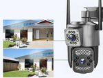 Cámara con dos objetivos wifi exterior giratoria detector de movimiento ip 4g