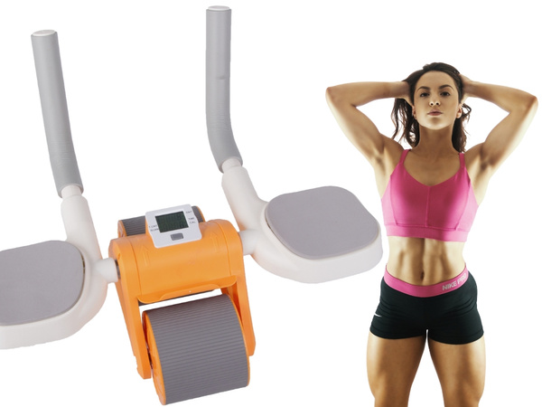 Doppelter ab-roller übungsrad mit computer bauchmuskelentwicklung