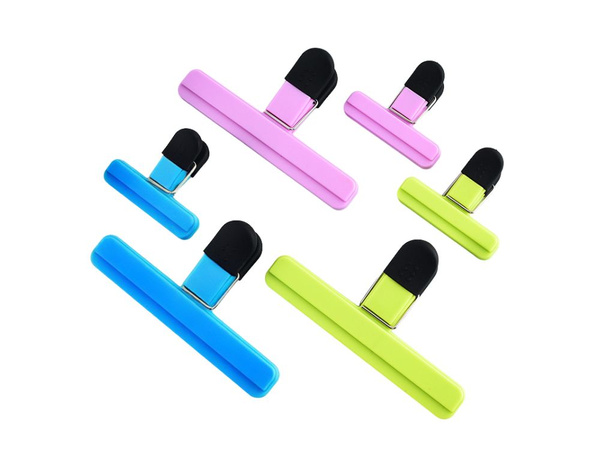 Sada klipů na sáčky na balení potravin 6 kusů barevných