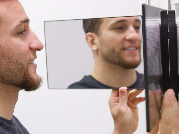 3-dielne sklopné nástenné kozmetické zrkadlo