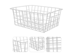 Panier métallique loft organisateur métallique loft pour cuisine pour fruits blanc grand
