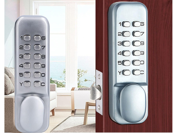 Code lock mechanical code lock keypad handle without batteries