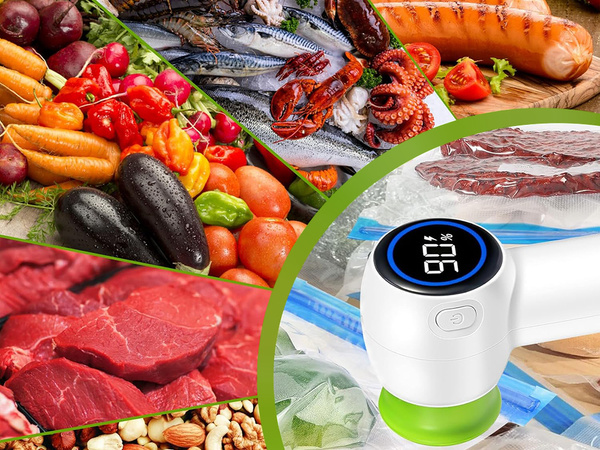 Food vacuum pump for vacuum bags jars electric + bags