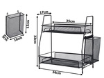 Étagère de cuisine loft organisateur de cuisine à deux étages avec panier