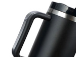 Grande tasse thermique 1,2 l avec paille et poignée en acier, thermos pour boissons chaudes et froides
