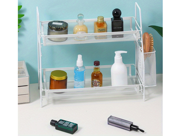 Étagère de cuisine loft organisateur de cuisine à deux étages avec panier