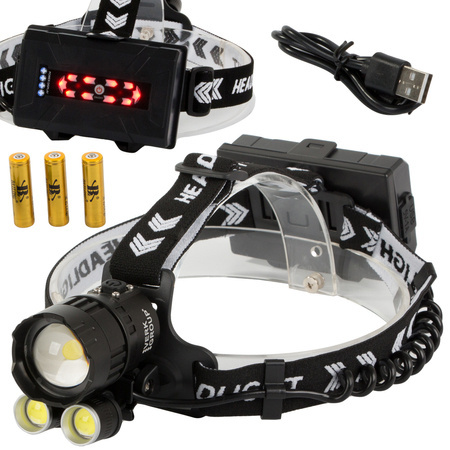 Bailong led headlamp xhp160 powerbank zoom