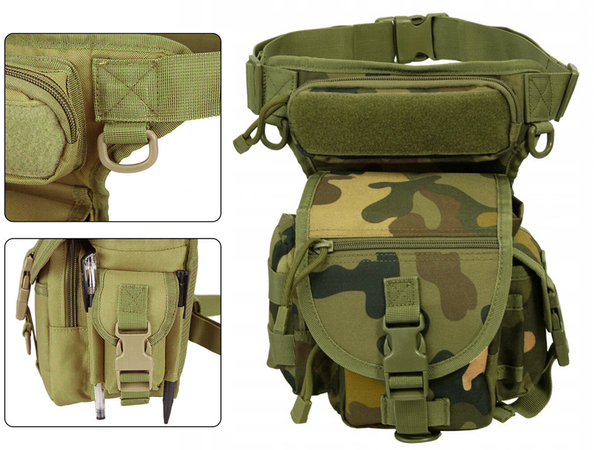 Hip pouch leg bag military tactical capacious military kidney