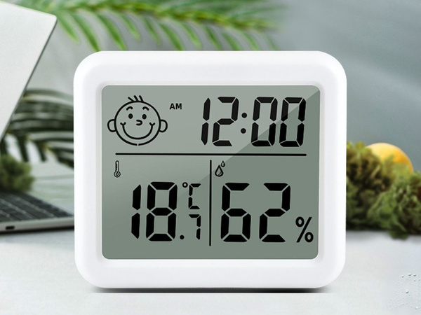 Teploměr vlhkoměr hodiny elektronický kalendář vnitřní bezdrátový
