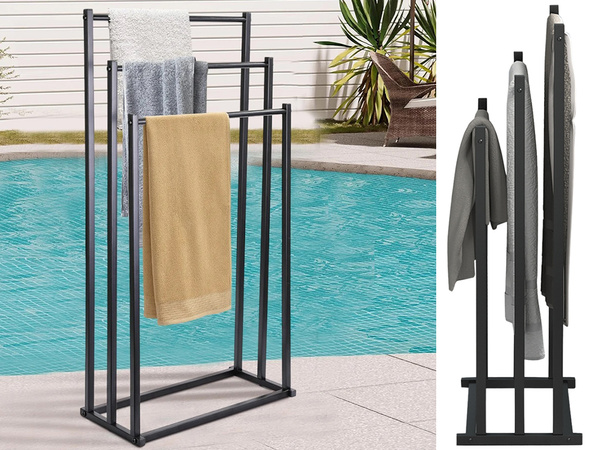 Bathroom towel rack loft metal towel rack for bathroom dryer