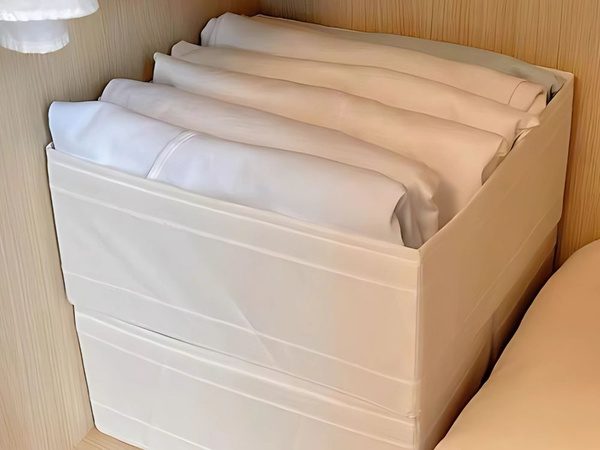 Tekstila organizators veļas apģērbu apavu atvilktne balta