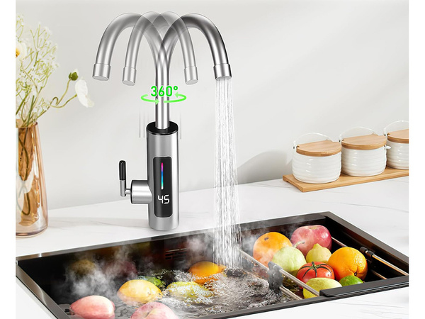 Květinový elektrický ohřívač vody kran kuchen baterie lcd 3kw