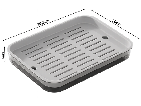 Two-layer kitchen tray drining rack for dishes vegetables fruit plastic