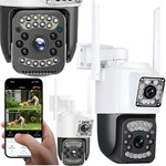 Cámara con dos objetivos wifi exterior giratoria detector de movimiento ip 4g