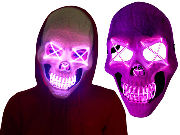 Máscara de calavera led halloween brillante led fiesta