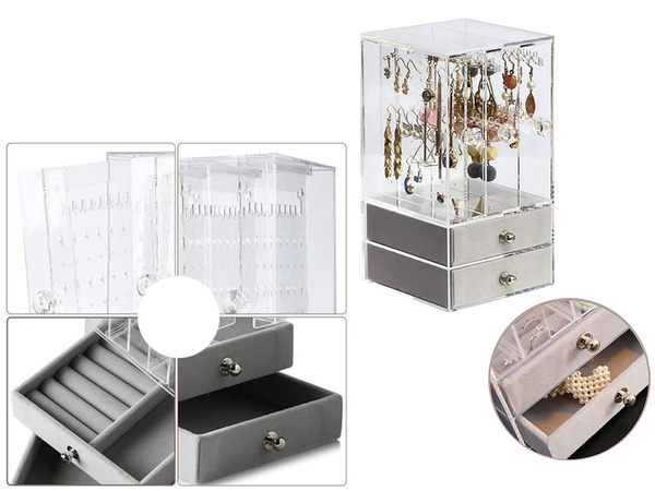 Organisateur de bijoux présentoir de coffret daim