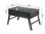 Parrilla de viaje maletín plegable portátil carbón camping bbq