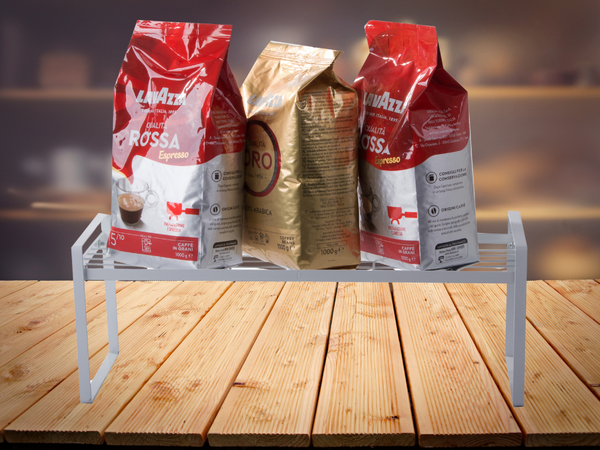 Estante metálico organizador de cocina de un nivel blanco para cocina