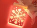 Vitrail 3d décoration lumières de noël