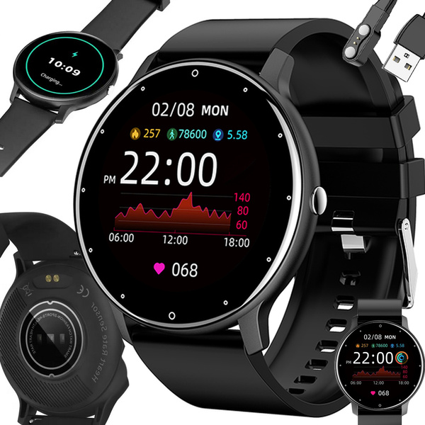 Smartwatch reloj para mujer reloj para hombre correa de caucho deporte bluetooth llamadas