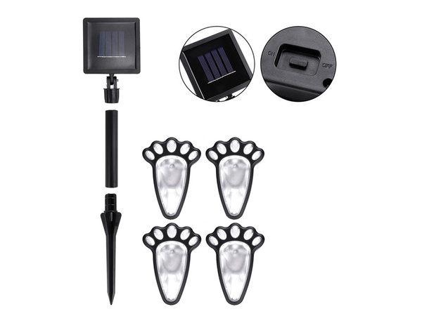 Solárne pawpaw záhradné led zemné svetlá 4 ks.