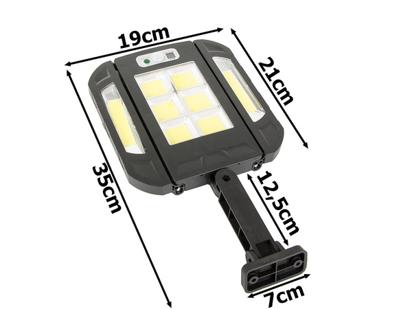 Päikesepaneel led lamp liikumisandur hämaruse kaugjuhtimispult