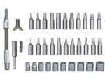 Torx robeļu komplekts torx uzgriežņu atslēgas 5-14 mm 38 elementi
