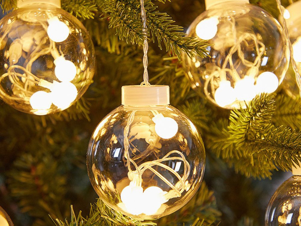Luči zavese praznični girlanda bauble dekoracija 138 vodil toplo barvo ip44