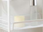 Étagère de salle de bain armoire de cuisine sur roulettes étagère métallique à trois niveaux 3